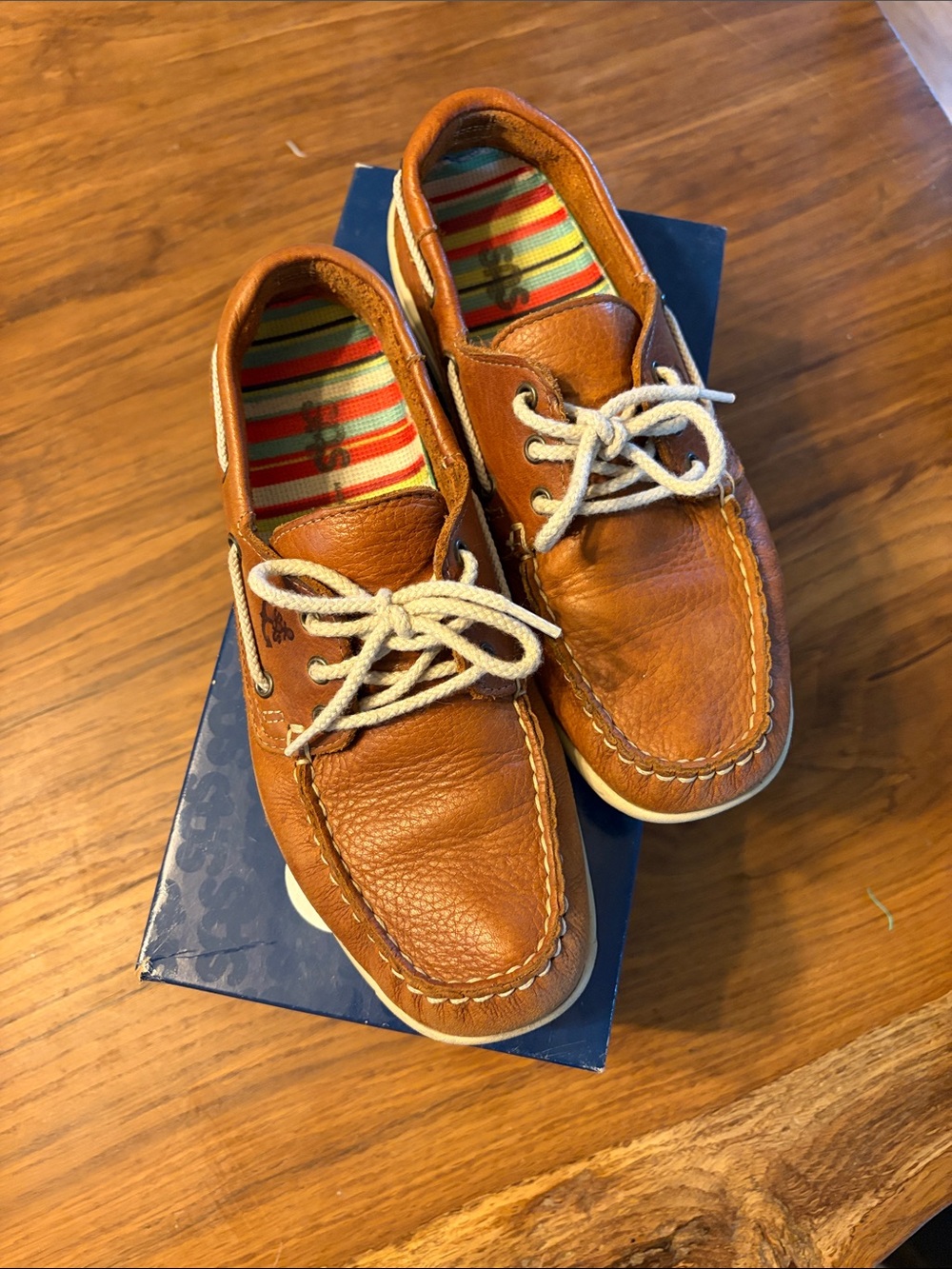Womens SAS Classic Tan Leather Boat Shoes - Comfort Lace-Up